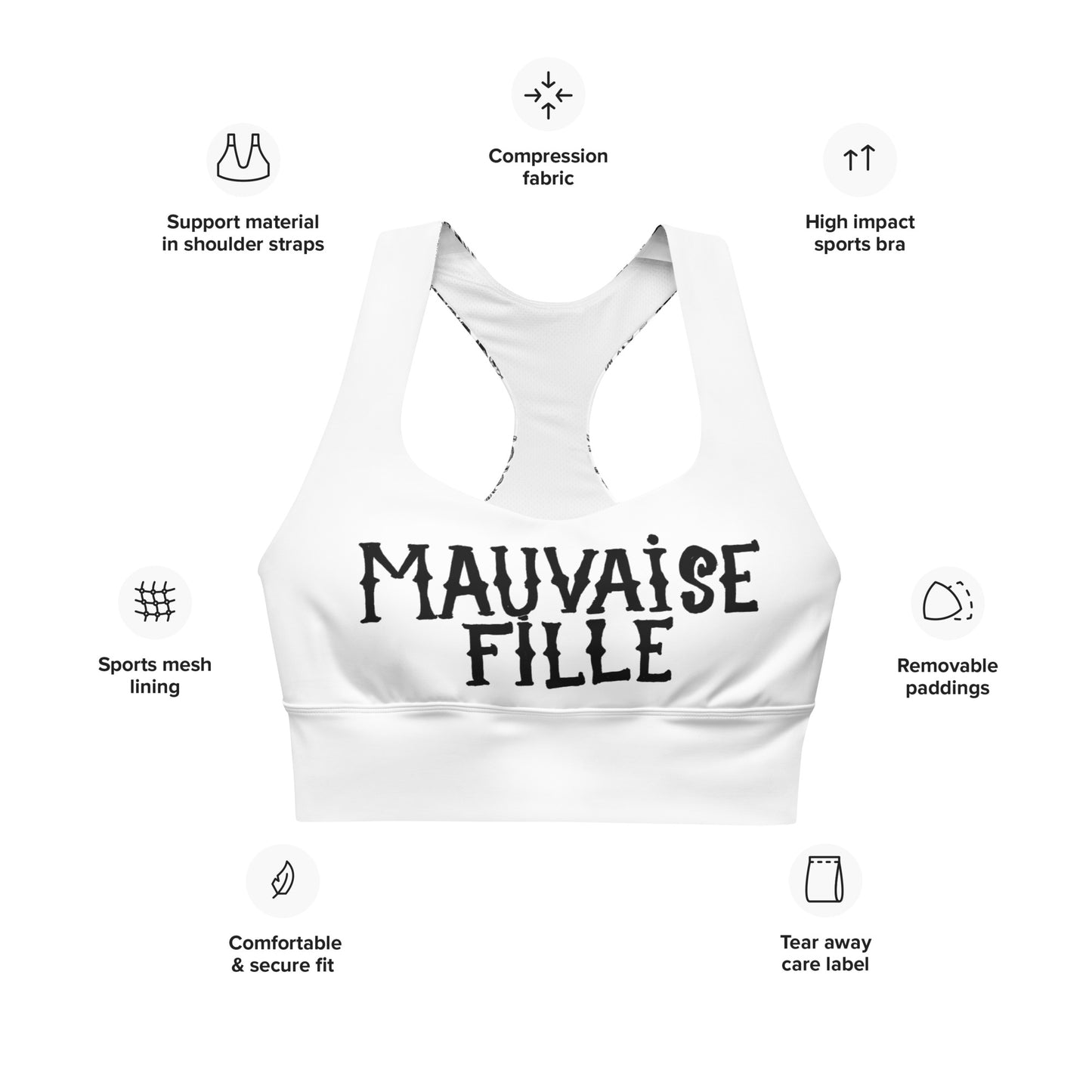 B GIRL //// Longline sports bra