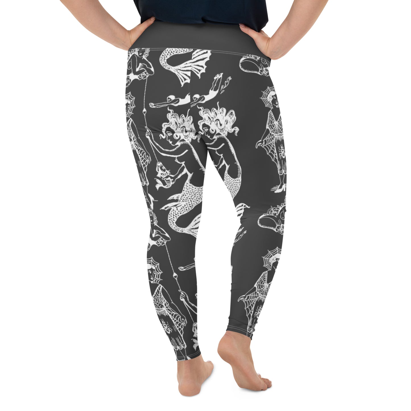 TATOO SIREN //// All-Over Print Plus Size Leggings
