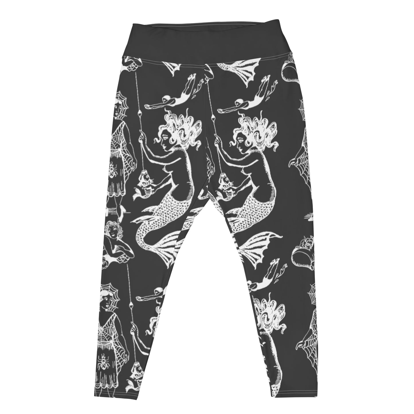 TATOO SIREN //// All-Over Print Plus Size Leggings