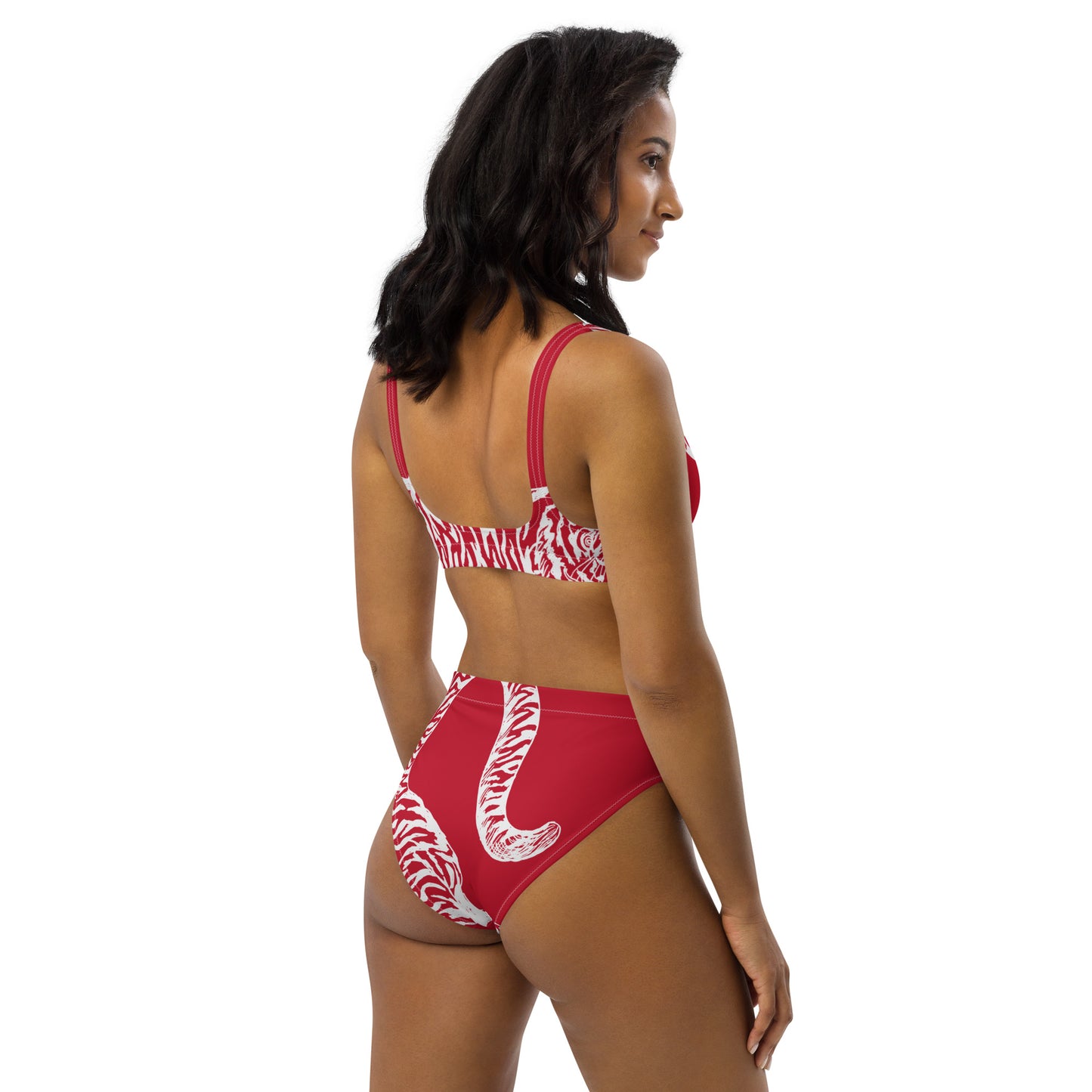 RED DRAGON //// Recycled high-waisted bikini