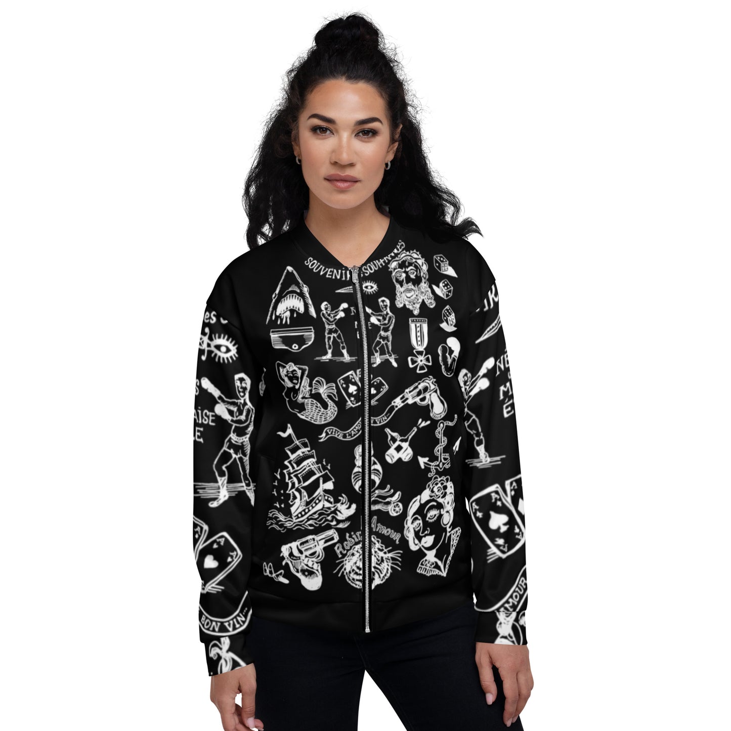 SOUVENIR DE MES SOUFFRANCES ////Unisex Bomber Jacket