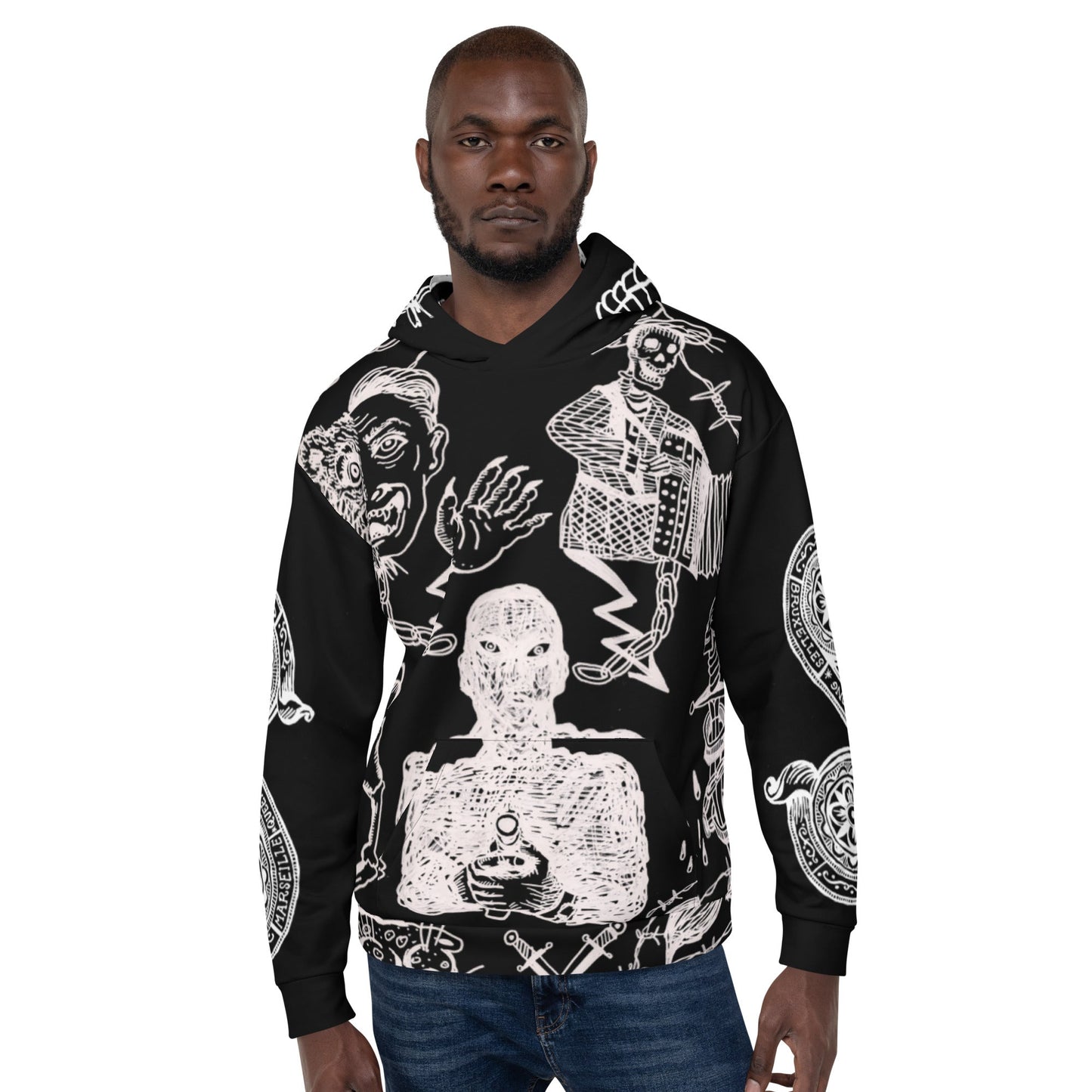 BALKAN TATOO //// Unisex Hoodie – vêtement signé Queen Kong Gang, pièce artistique
