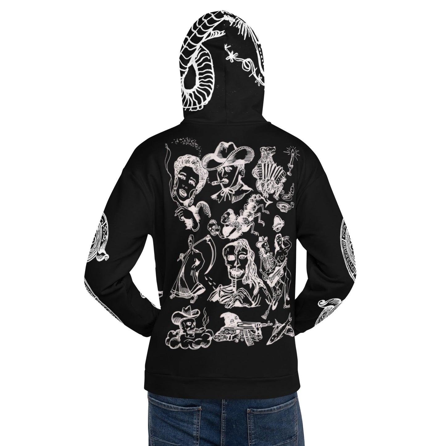 BALKAN TATOO //// Unisex Hoodie – vêtement signé Queen Kong Gang, pièce artistique