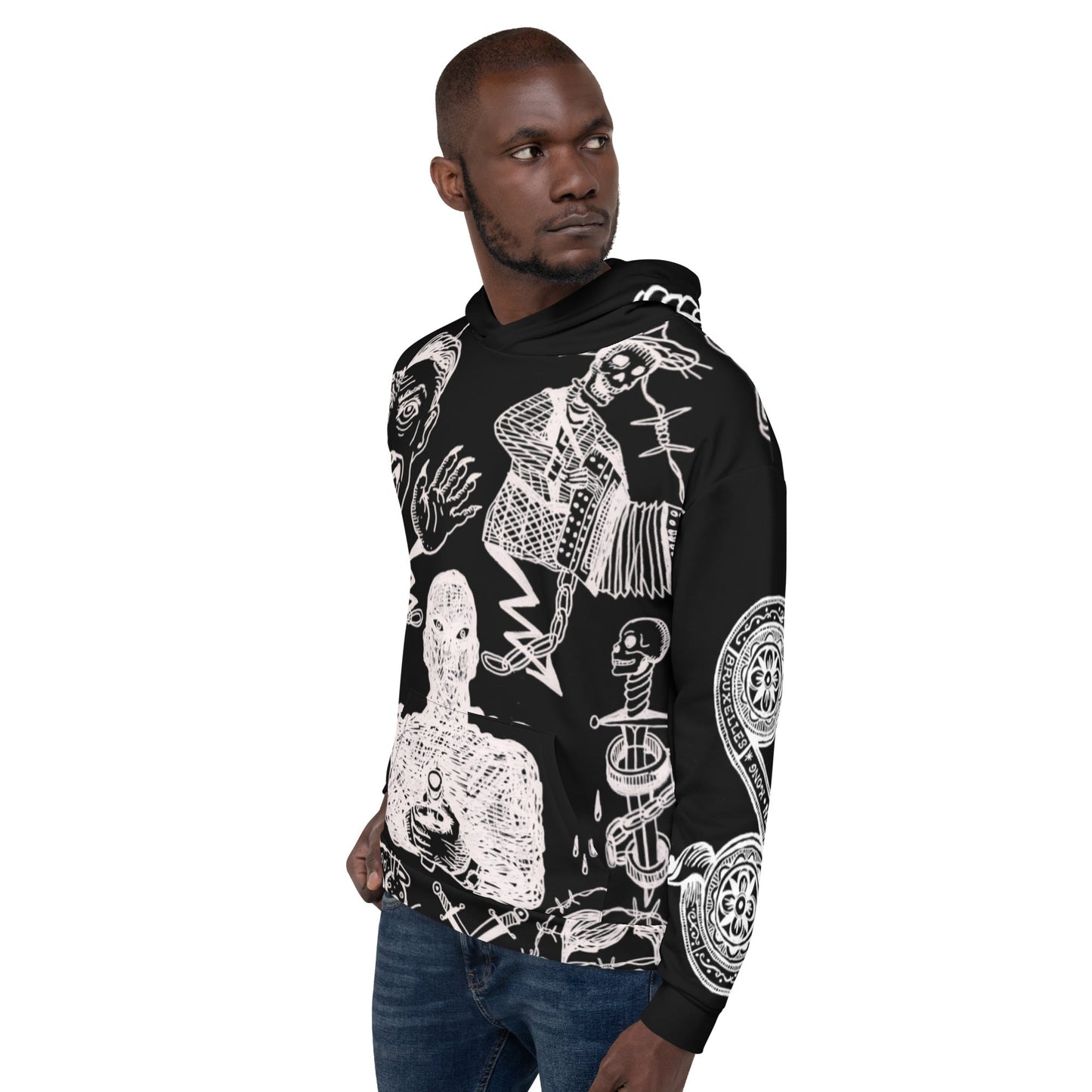 BALKAN TATOO //// Unisex Hoodie – vêtement signé Queen Kong Gang, pièce artistique