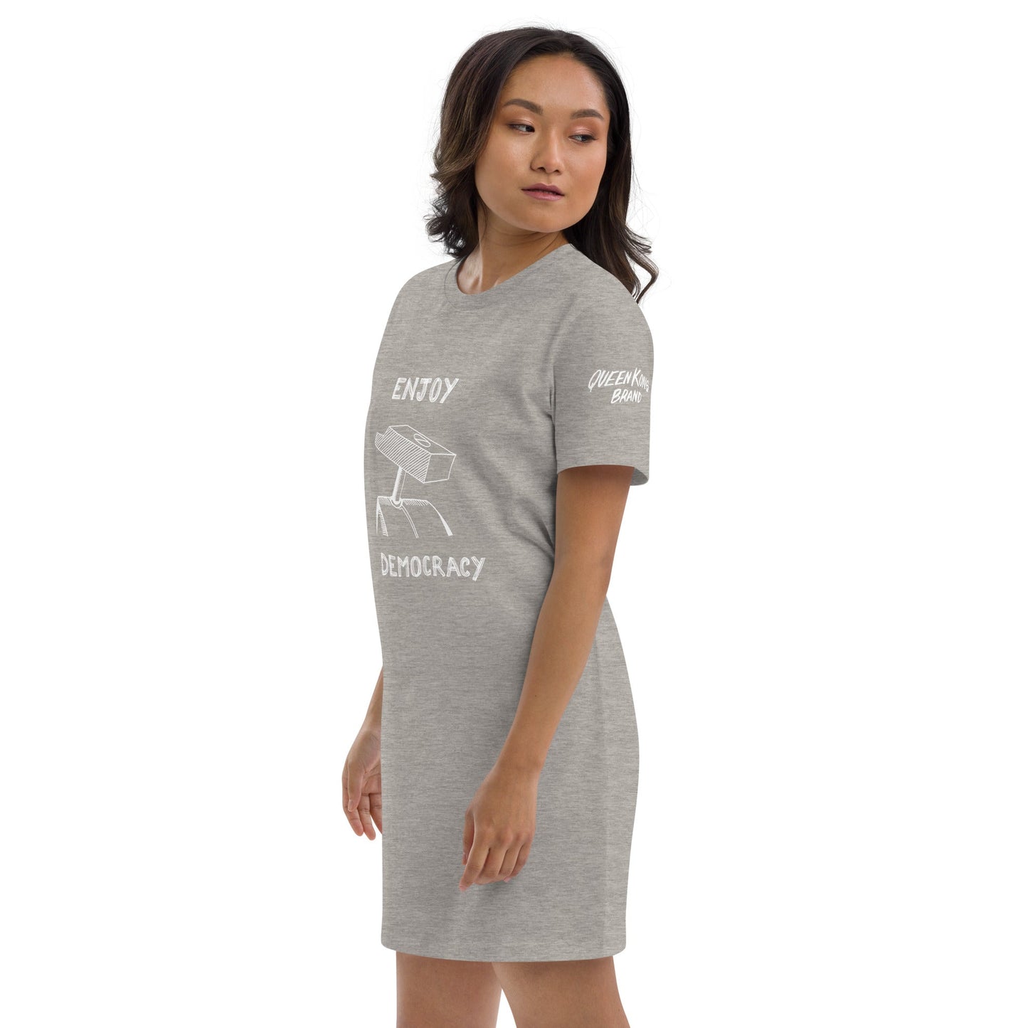 ENJOY DEMOCRACY //// Organic Cotton T-shirt Dress – vêtement signé Queen Kong Gang, pièce artistique