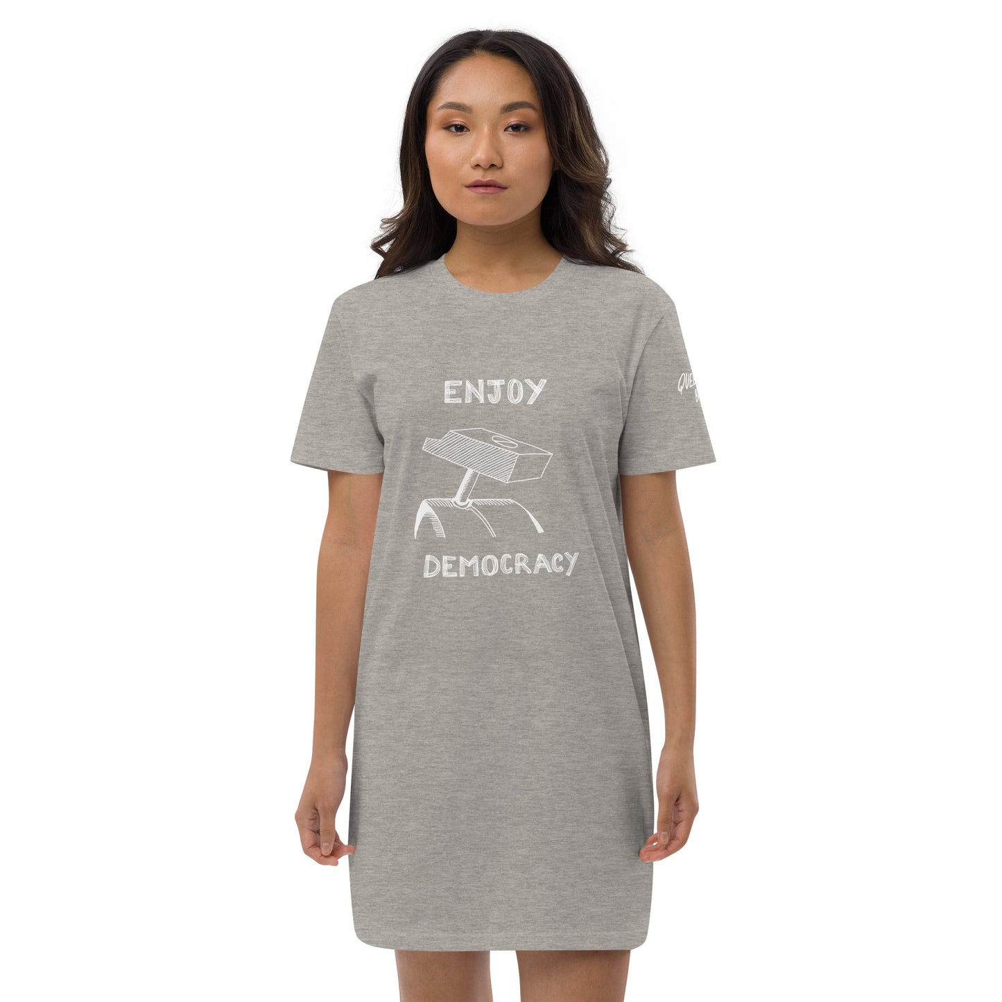 ENJOY DEMOCRACY //// Organic Cotton T-shirt Dress – vêtement signé Queen Kong Gang, pièce artistique