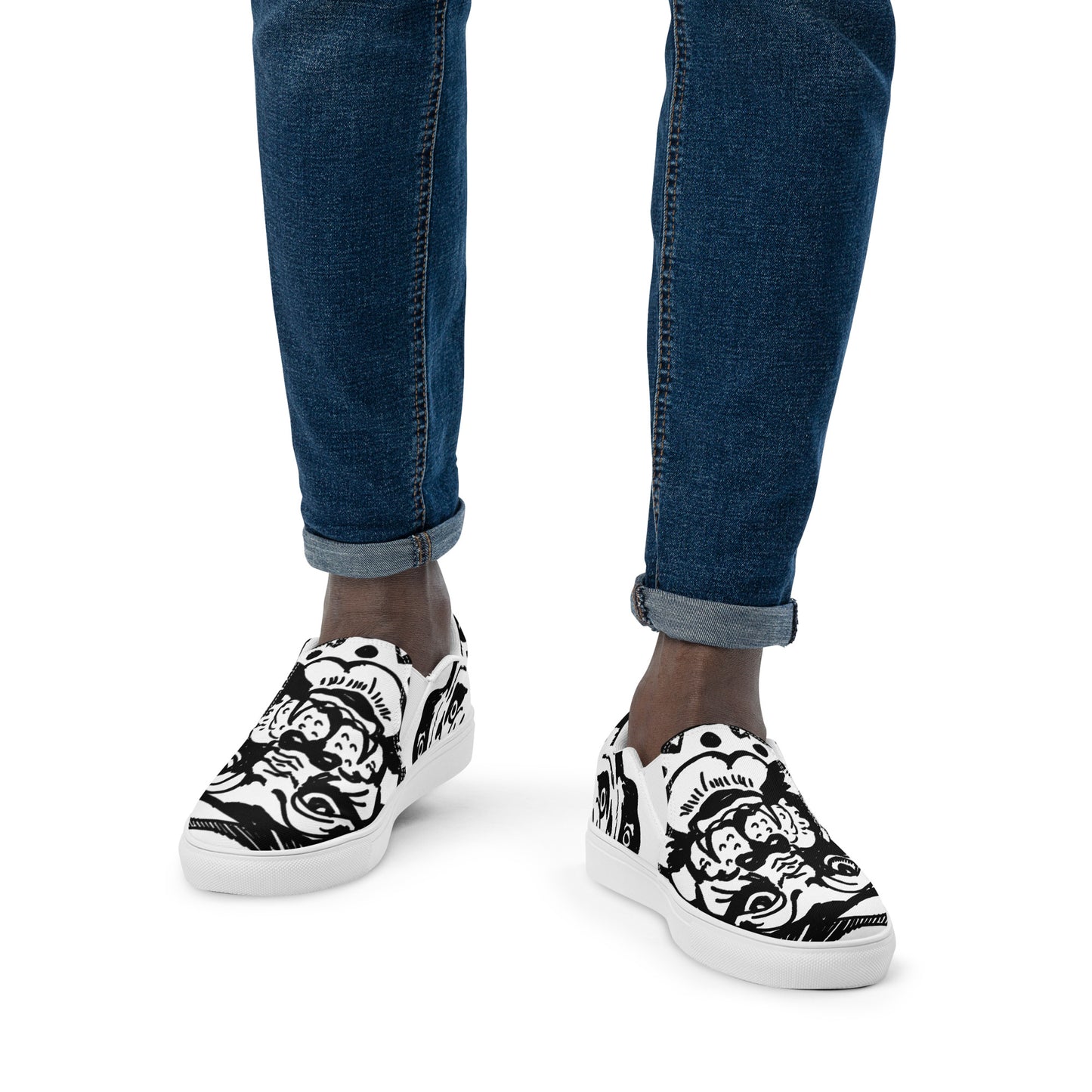 BAD DOG ALL OVER //// Men’s slip-on canvas shoes