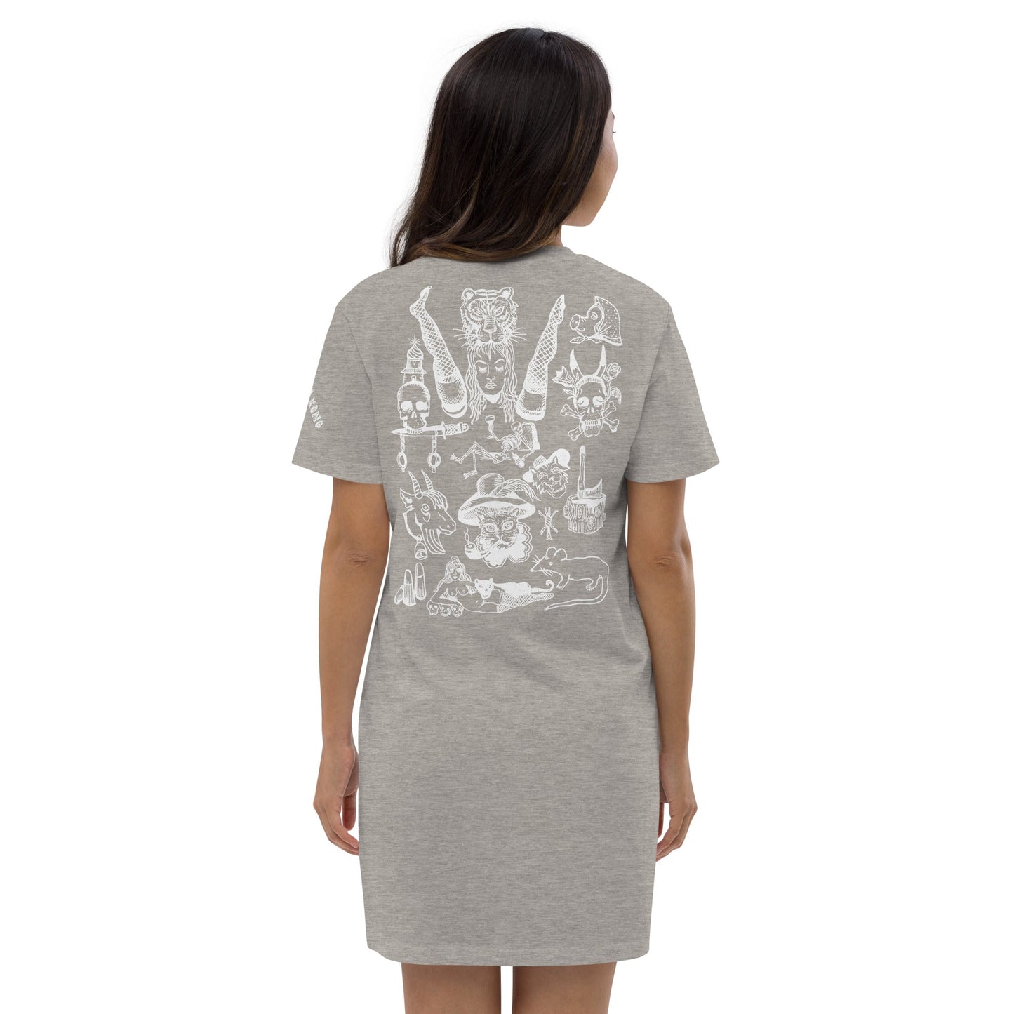SOUVENIR DE MES SOUFFRANCES //// Organic cotton t-shirt dress – vêtement signé Queen Kong Gang, pièce artistique