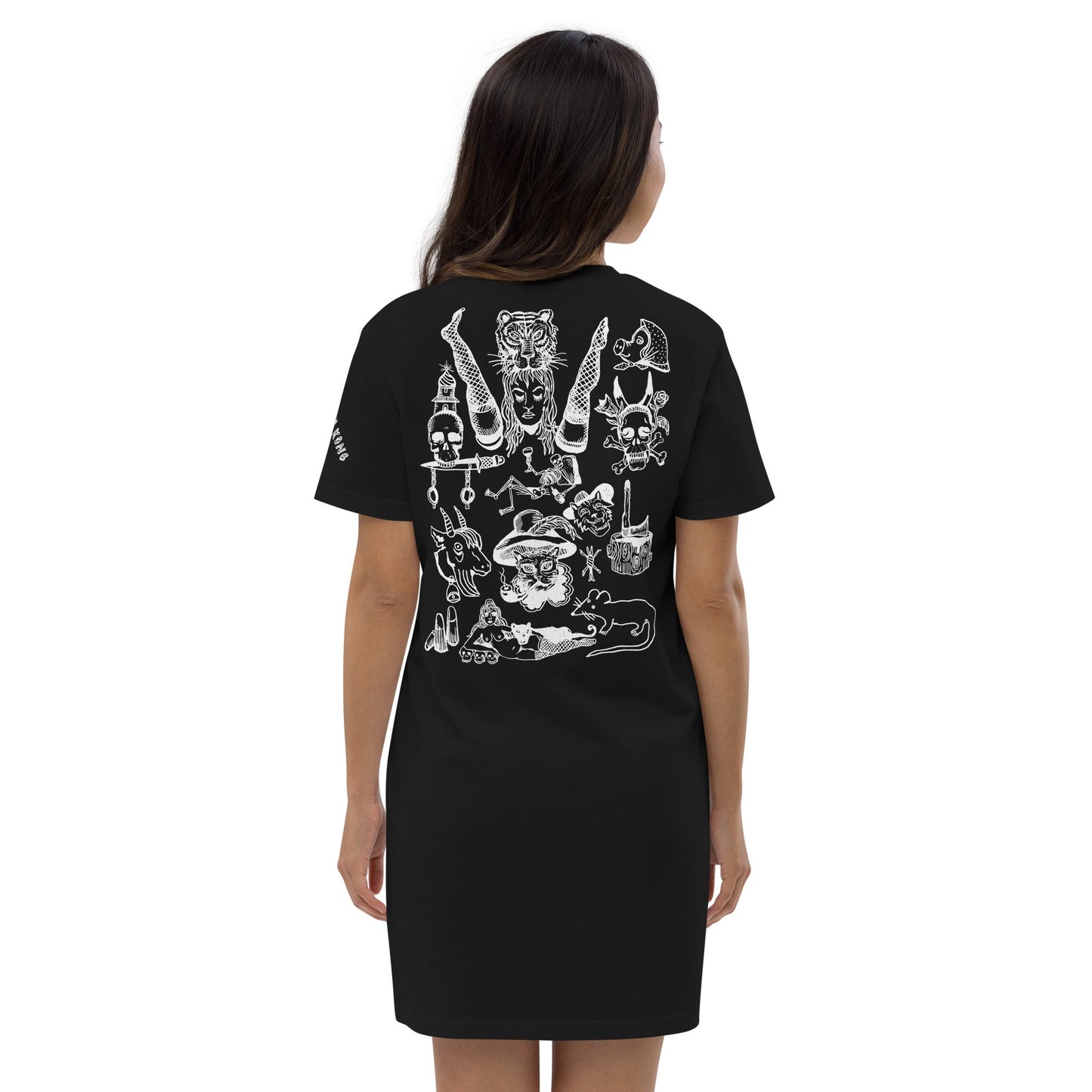 SOUVENIR DE MES SOUFFRANCES //// Organic cotton t-shirt dress – vêtement signé Queen Kong Gang, pièce artistique