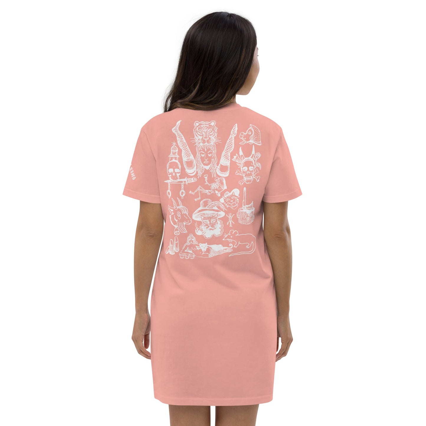 SOUVENIR DE MES SOUFFRANCES //// Organic cotton t-shirt dress – vêtement signé Queen Kong Gang, pièce artistique