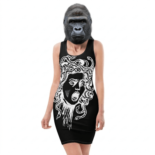 Bodycon Medusa Dress - dress – vêtement signé Queen Kong Gang, pièce artistique