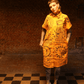 "Hand-drawn Orange Tarot Dress"