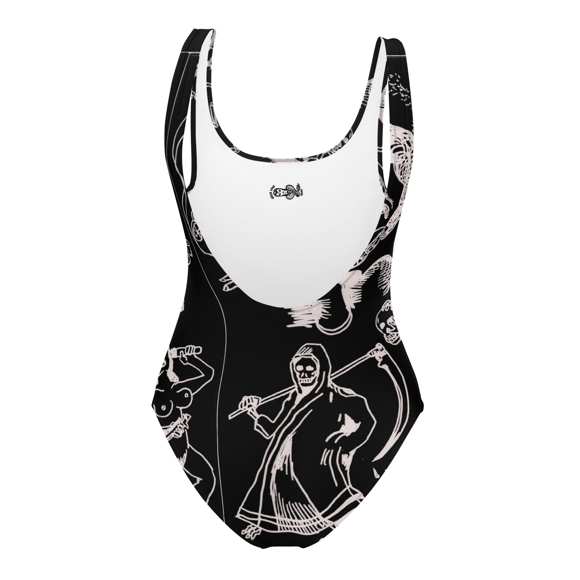 One - Piece Swimsuit - BLACK MAGIC WOMAN – vêtement signé Queen Kong Gang, pièce artistique