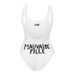 One - Piece Swimsuit - THE DEVIL — Mauvaise Fille – vêtement signé Queen Kong Gang, pièce artistique