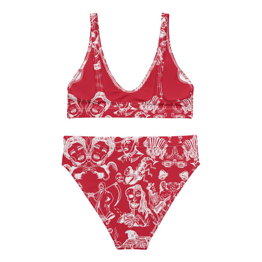 Recycled high - waisted bikini – vêtement signé Queen Kong Gang, pièce artistique