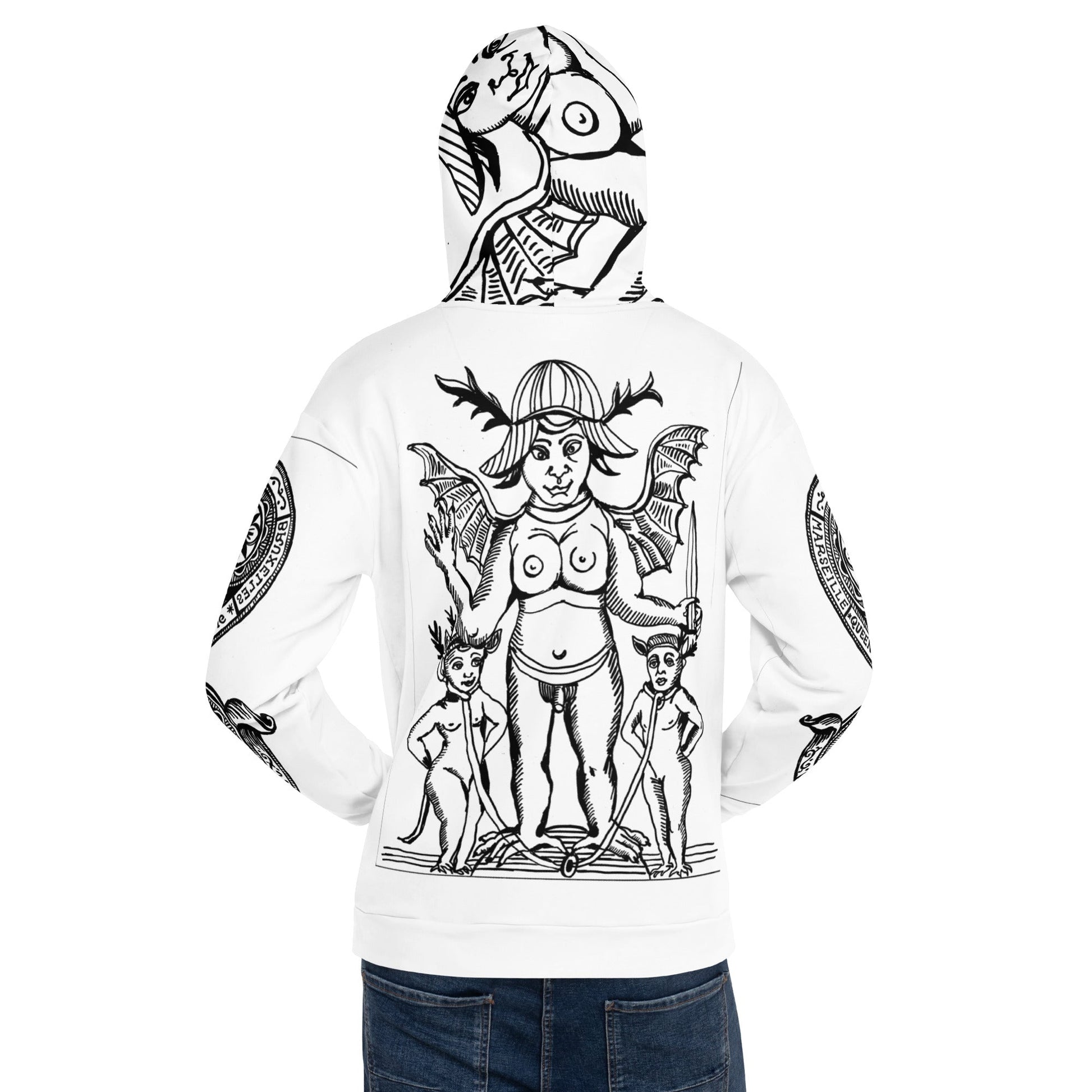 Unisex Hoodie 1 QUEENKONGGANG – vêtement signé Queen Kong Gang, pièce artistique