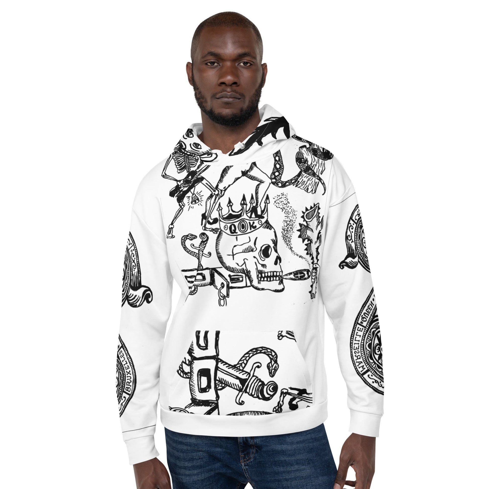 Unisex Hoodie 1 QUEENKONGGANG – vêtement signé Queen Kong Gang, pièce artistique