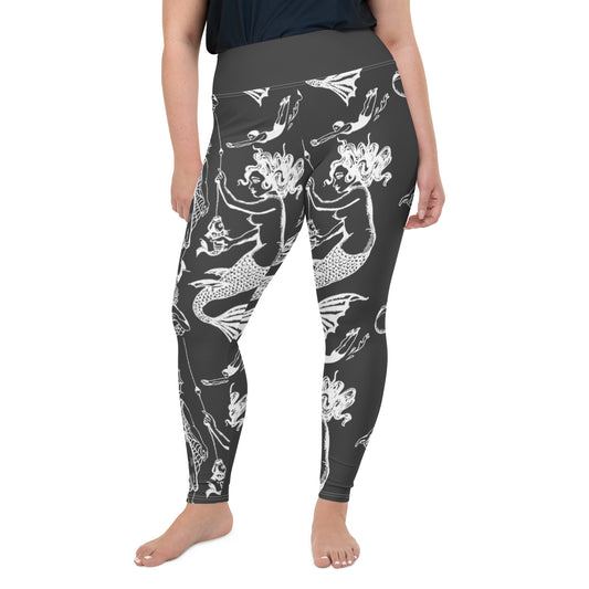 TATOO SIREN //// All-Over Print Plus Size Leggings