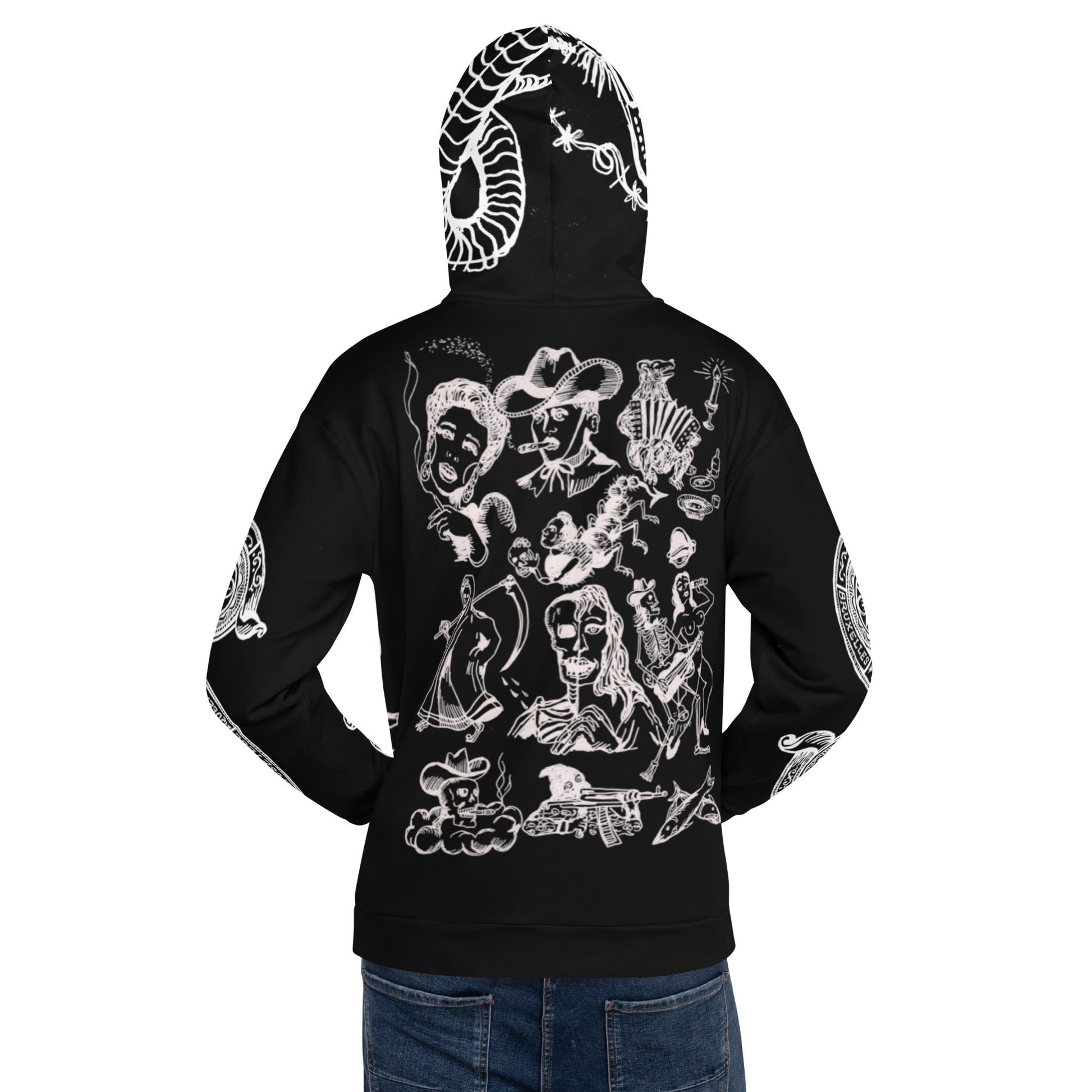 BALKAN TATOO //// Unisex Hoodie – vêtement signé Queen Kong Gang, pièce artistique