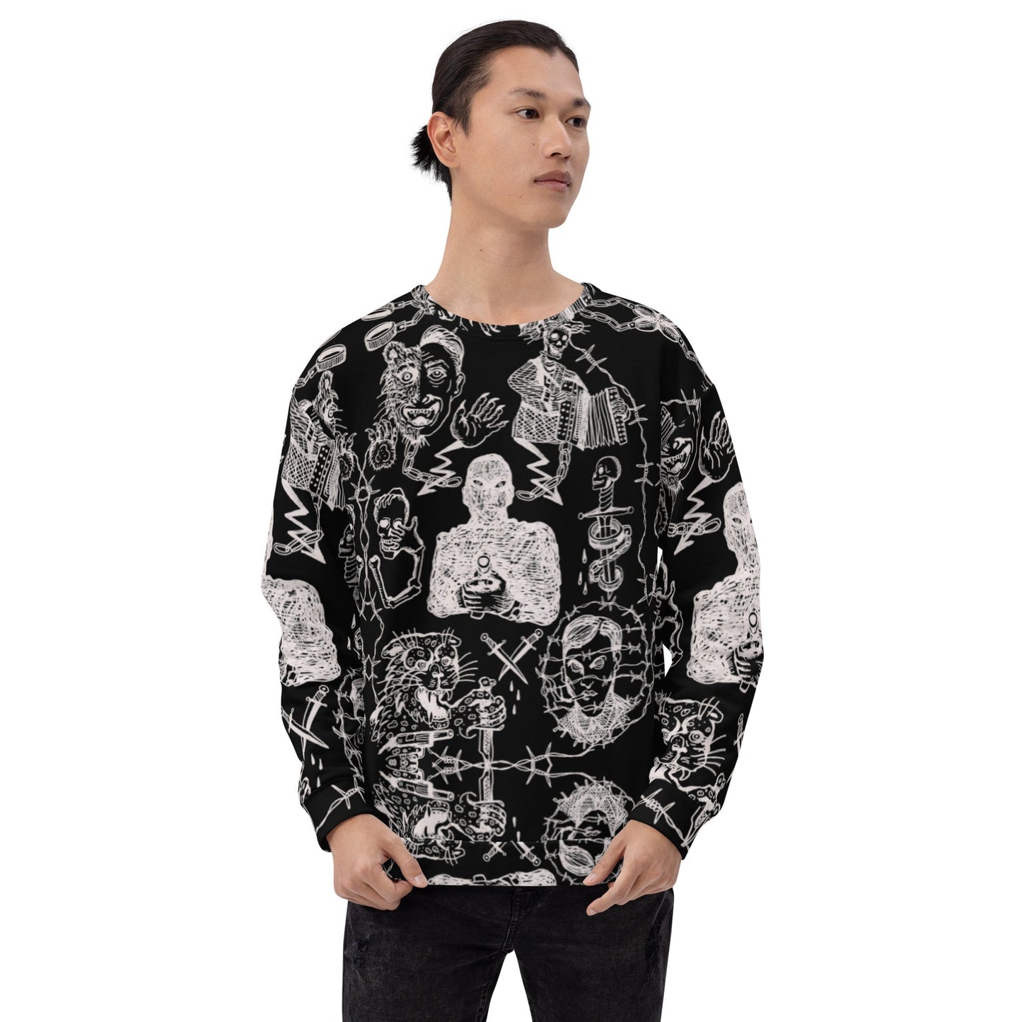 BALKAN TATOO //// Unisex Sweatshirt – vêtement signé Queen Kong Gang, pièce artistique