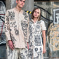 DRESS DRAWN BY HAND //// SINGLE PIECE ON ORDER – vêtement signé Queen Kong Gang, pièce artistique