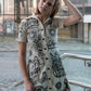 DRESS DRAWN BY HAND //// SINGLE PIECE ON ORDER – vêtement signé Queen Kong Gang, pièce artistique