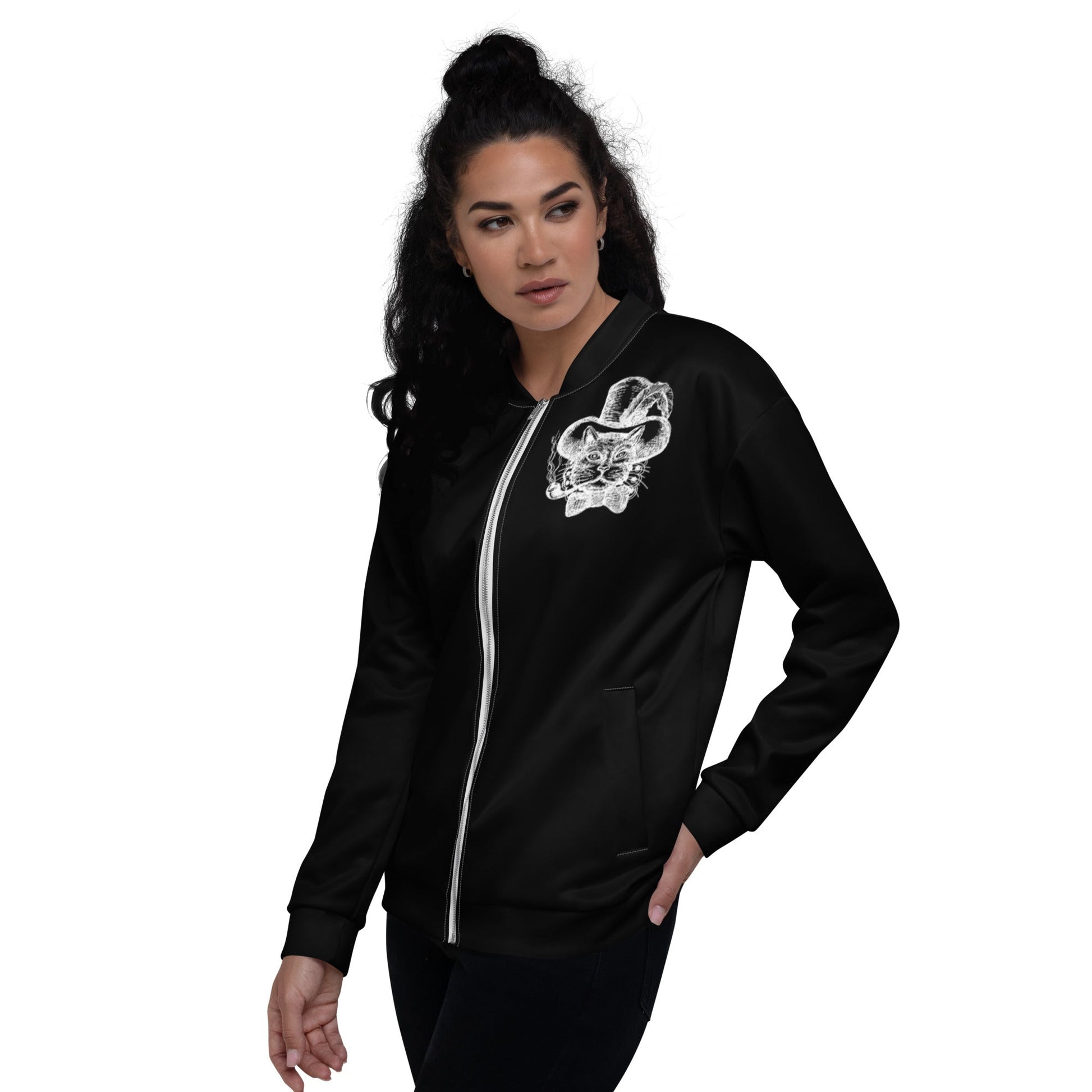 FATALITAS //// Unisex Bomber Jacket – vêtement signé Queen Kong Gang, pièce artistique