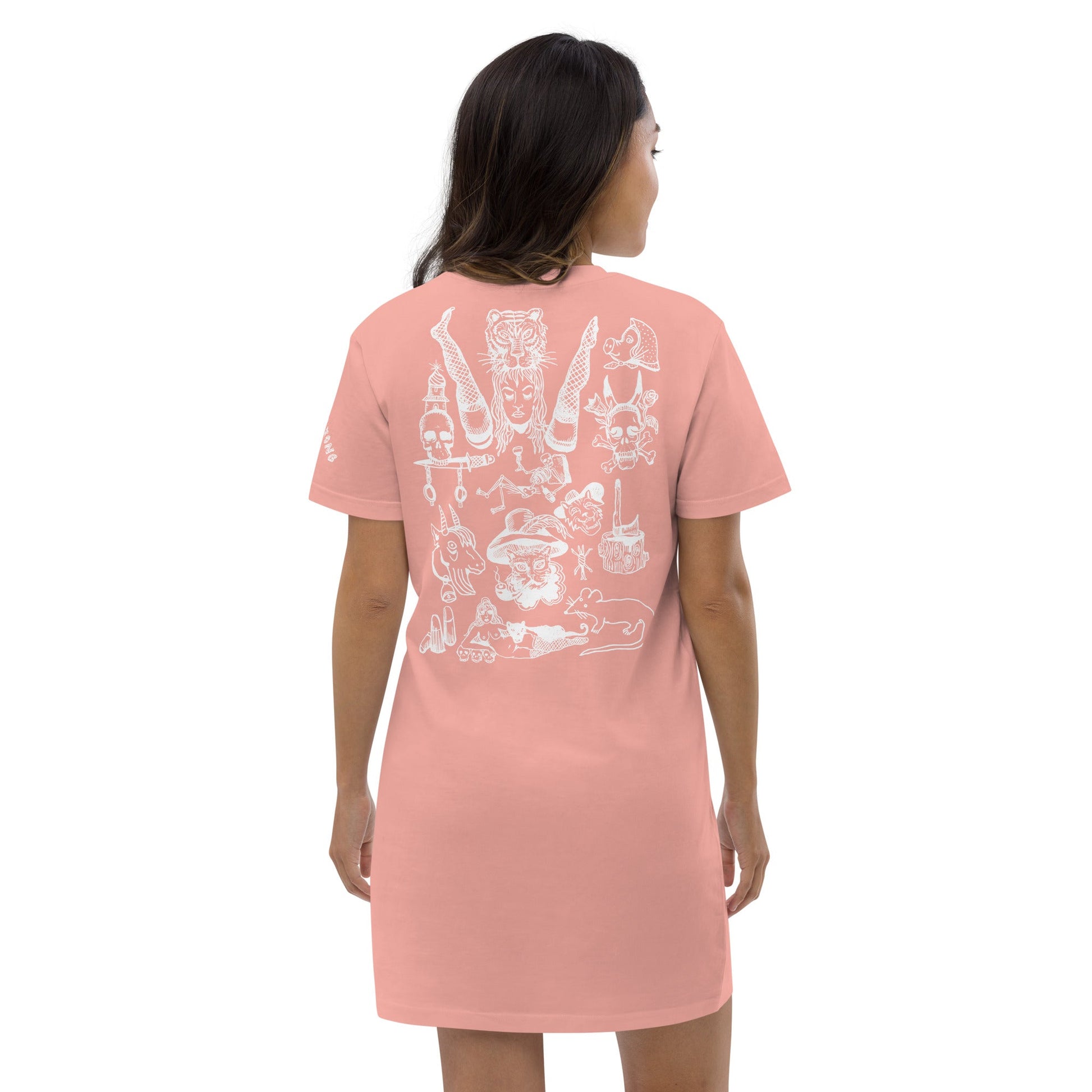 SOUVENIR DE MES SOUFFRANCES //// Organic cotton t-shirt dress – vêtement signé Queen Kong Gang, pièce artistique
