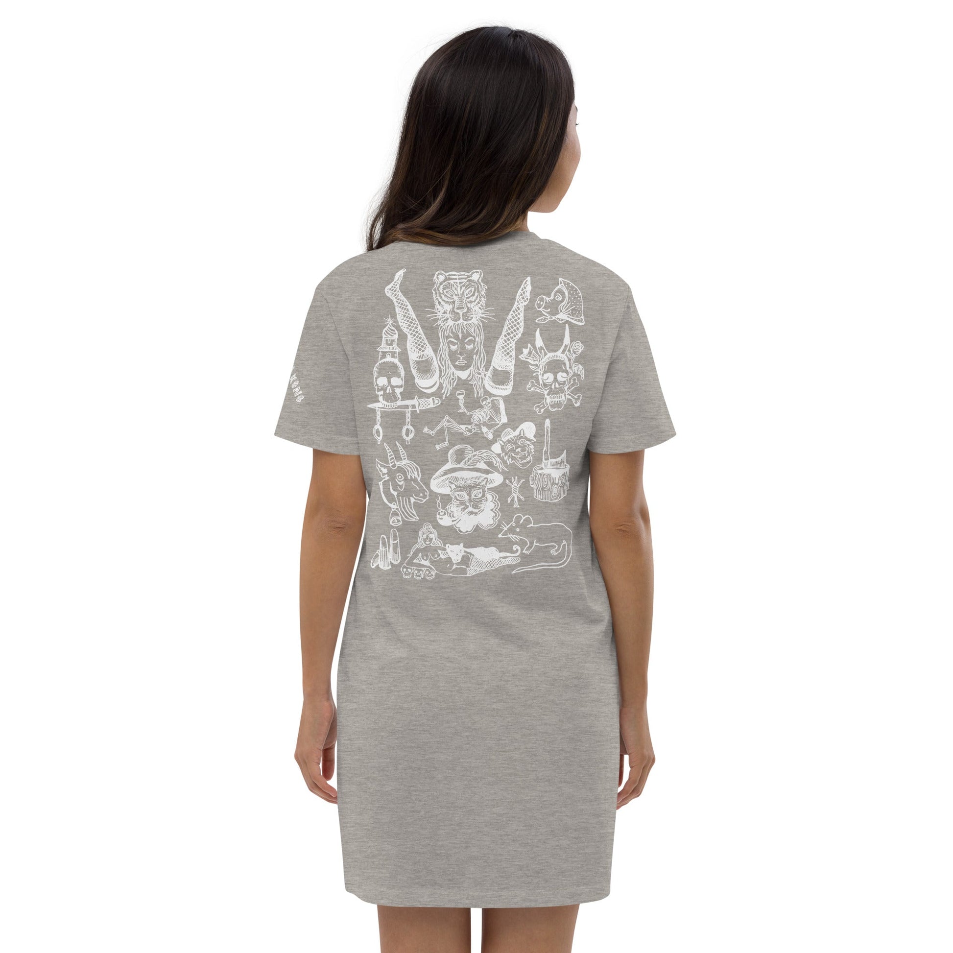 SOUVENIR DE MES SOUFFRANCES //// Organic cotton t-shirt dress – vêtement signé Queen Kong Gang, pièce artistique