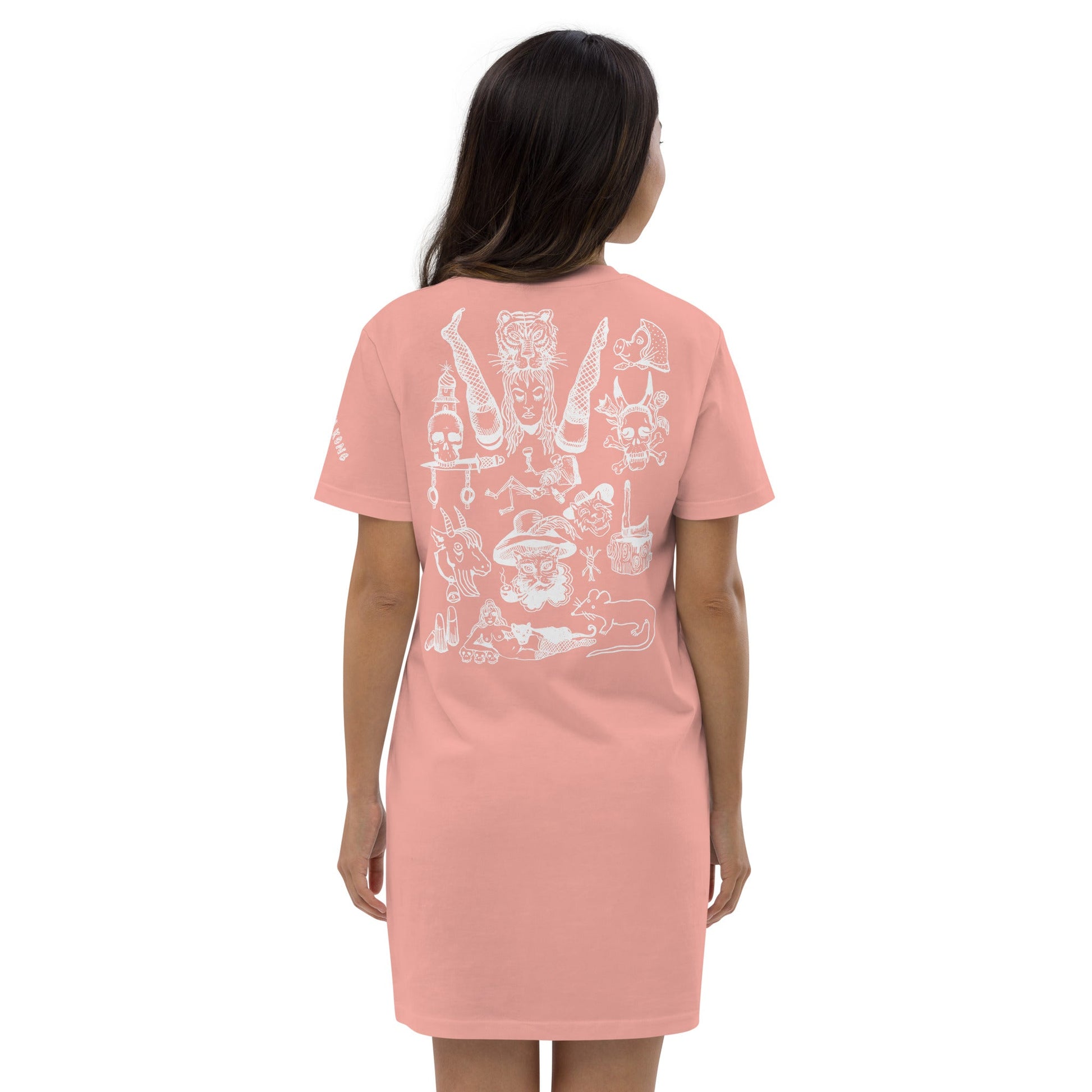 SOUVENIR DE MES SOUFFRANCES //// Organic cotton t-shirt dress – vêtement signé Queen Kong Gang, pièce artistique
